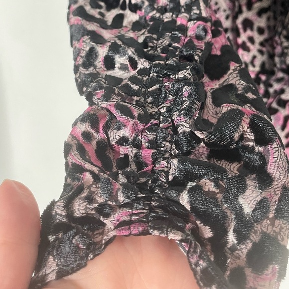 Zadig & Voltaire Purple Tori Leopard Velvet Devore Silk Blend Top. Size Small - Picture 8 of 10
